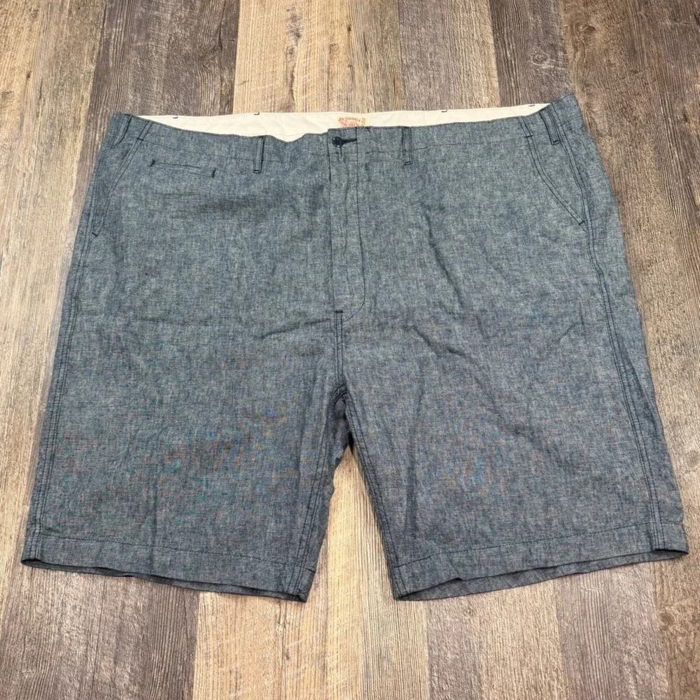 Levi's Shorts Mens Size 54 Blue Linen Cotton Blend Casual Chambray Chino